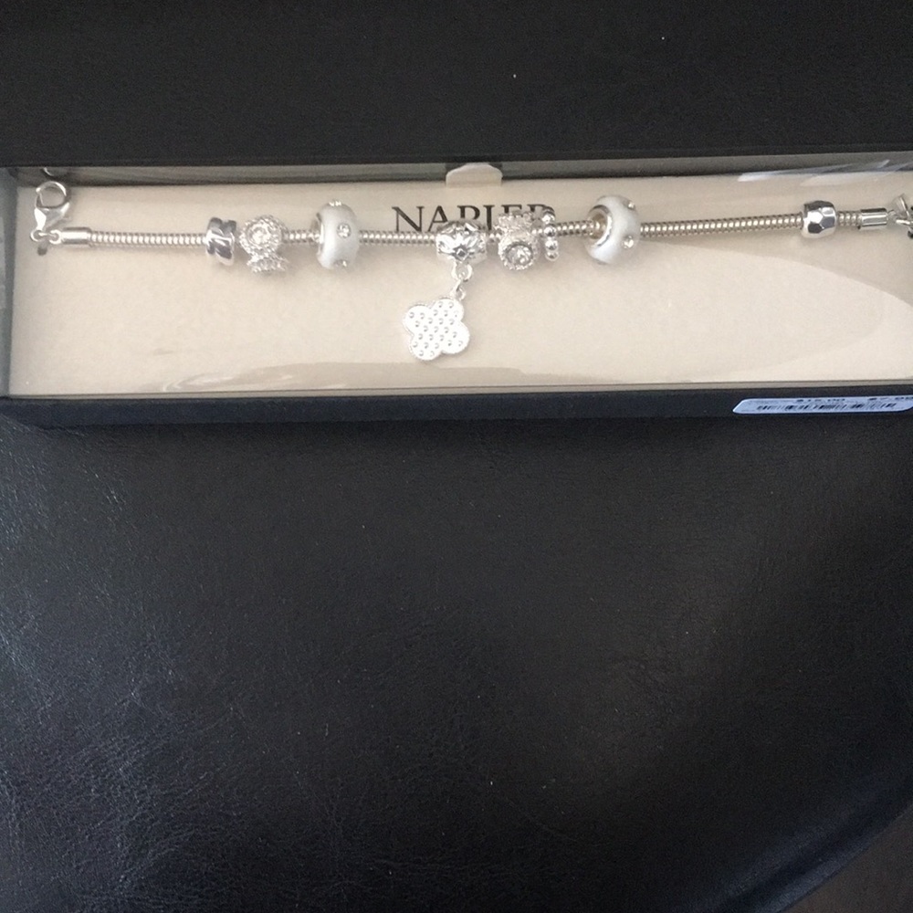 Gorgeous Napier Silver Sliding Charms Bracelet